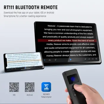 NEEWER Remote Control RT111 for NEEWER Teleprompter App, Upgraded with Direct Bluetooth Connection and Silent Button detail image