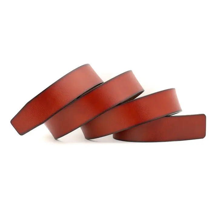 New Model Automatic Belt Without  Ratchet Mens Leather Belts Adjustable Genuine Leather Belt Strap Without Holes