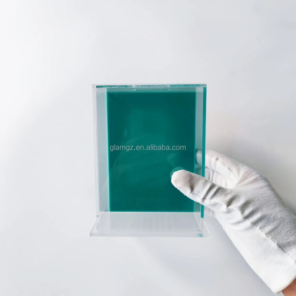Custom Logo Printing Transparent Lucite Perspex Tzedakah Box Charity Box