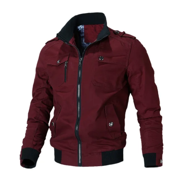 Men's Winter Jacket Slim Fit Windbreaker With Stand Collar_voghion.com