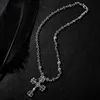 Collana con croce in argento -1