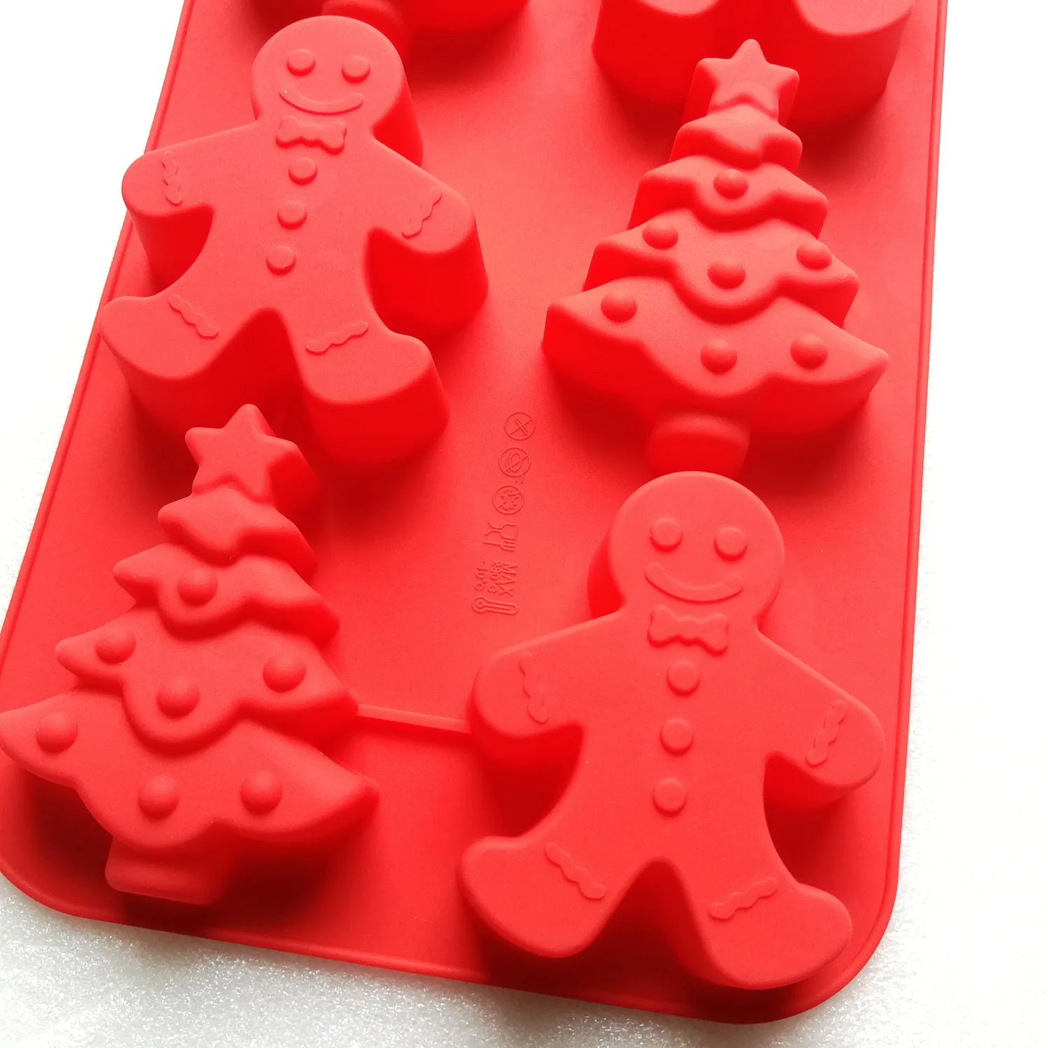 Saffron 9 designs Christmas cake decoration Silicone Mold Santa snowman