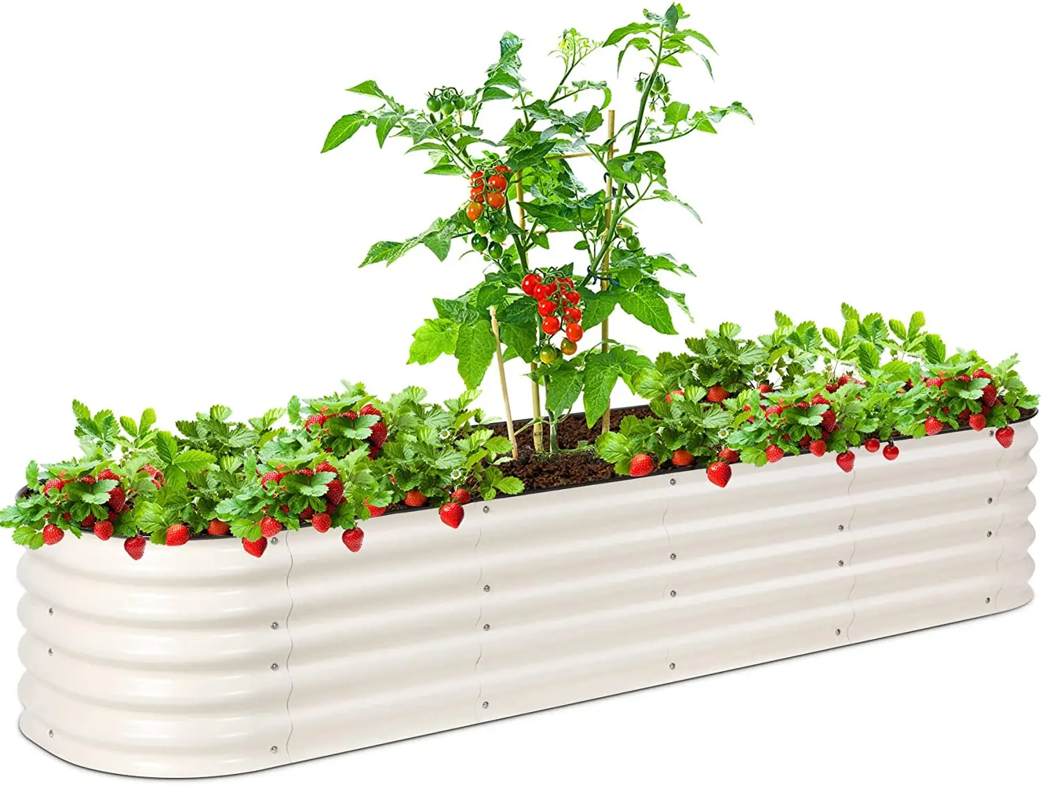 12-in-1 Modular Metal Garden Beds 8ft X 2ft/5ft X 5ft Raised Planter Box Grow Herbs, Vegetables, and Flowers Home Garden