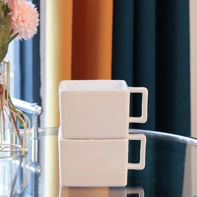 14 Oz Ceramic Square Mugs - Modern, Sustainable, Customizable