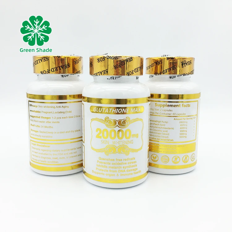 Top Seller Private Logo 20000mg Glutathione Collagen Vitamin C Capsule Super Skin Whitening Glutathione Gold Capsules Top Seller Private Logo 20000mg Glutathione Collagen Vitamin C Capsule Super Skin Whitening Glutathione Gold Capsules