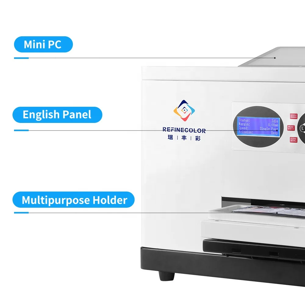 Easy to Operate RF-PC1 Smart UV Printer Scan QR Cord to DIY Phone Case H5 Web Service Mobile Back Cover Inkjet Printing Machine