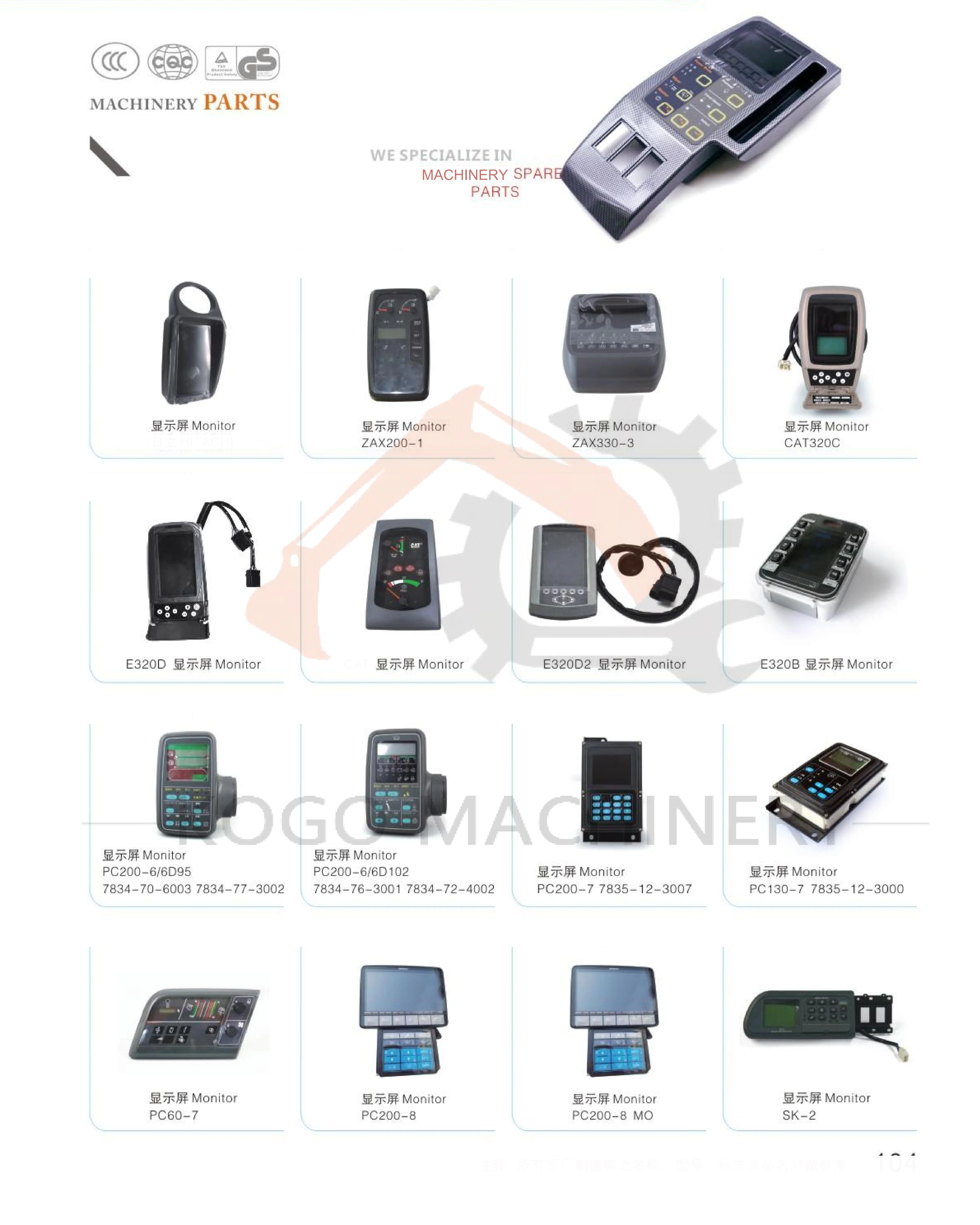 New Komatsu Monitor Display Panel PC220-7 PC200-7 PC300-7 for Excavator with 6 Months Warranty