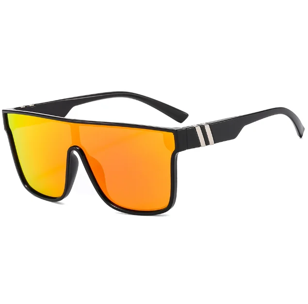 Gafas de sol originales para hombre y mujer con montura cuadrada y lentes de espejo, color rosa y azul, entrega rápida de fábrica