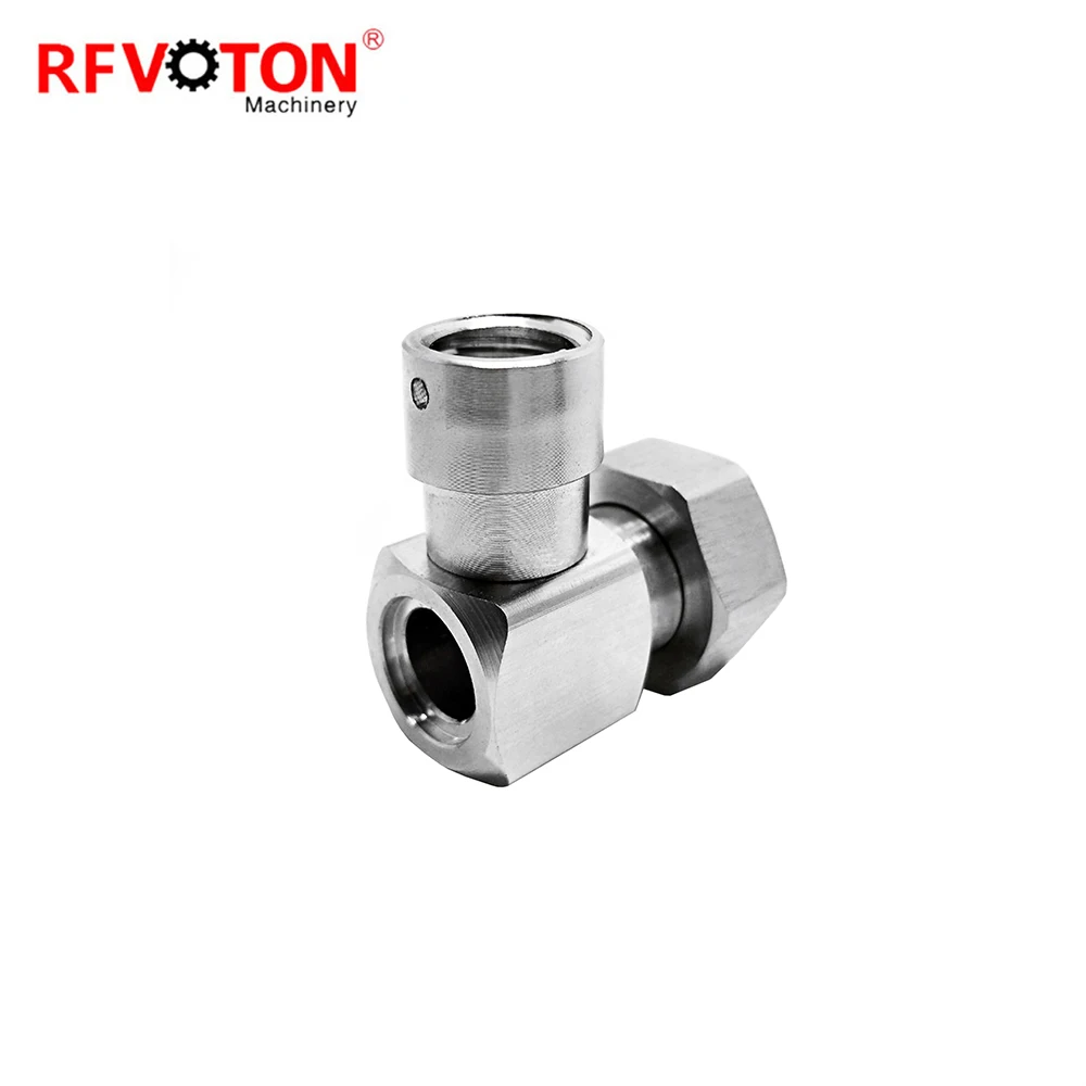 RF connector 4.3-10 type male pin RA 90 degree clamp for 1-2 super flexible RF coaxial cable plug supplier