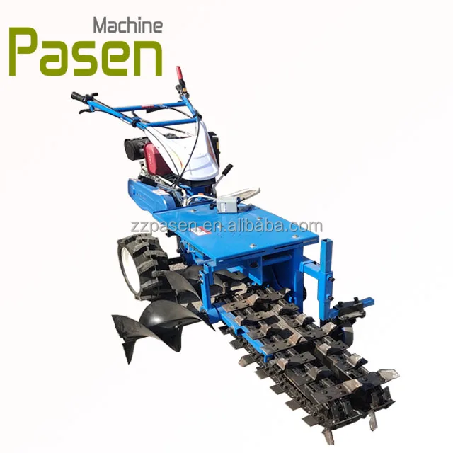 Mini 15HP Cable Chain Trencher Machine High Productivity Fiber Optic Pipeline Digger with Pump Core Components
