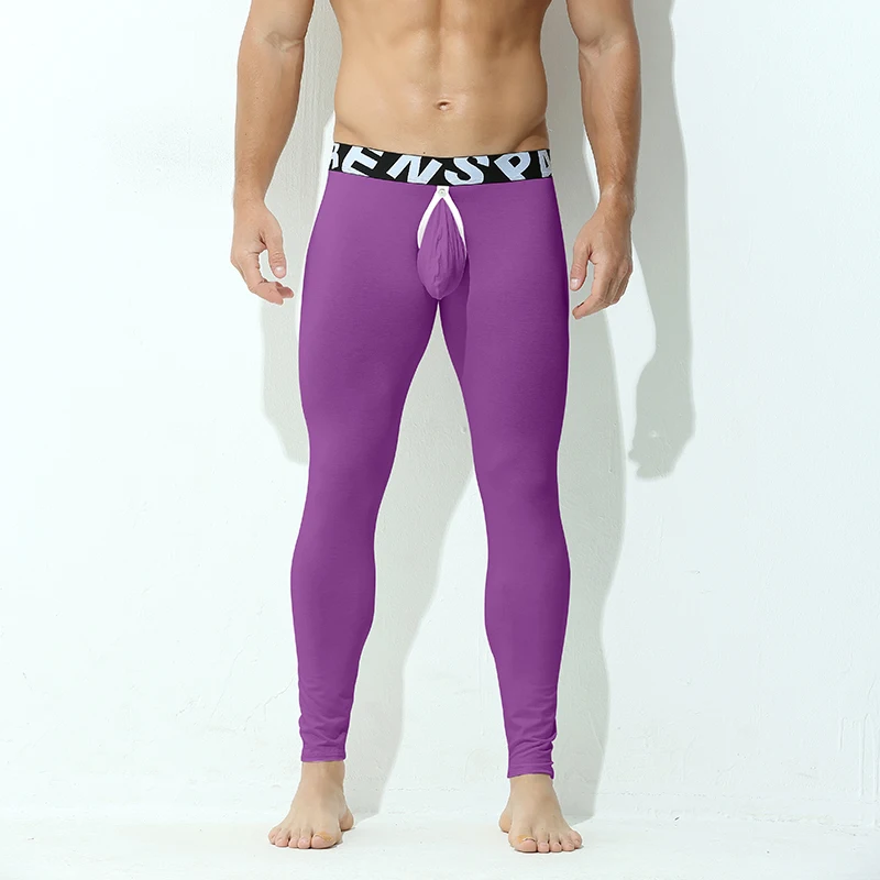 Comfortable Half open 2023 Men s Sexy Thermal Pants Long Johns Gay Cotton Underwear Alibaba