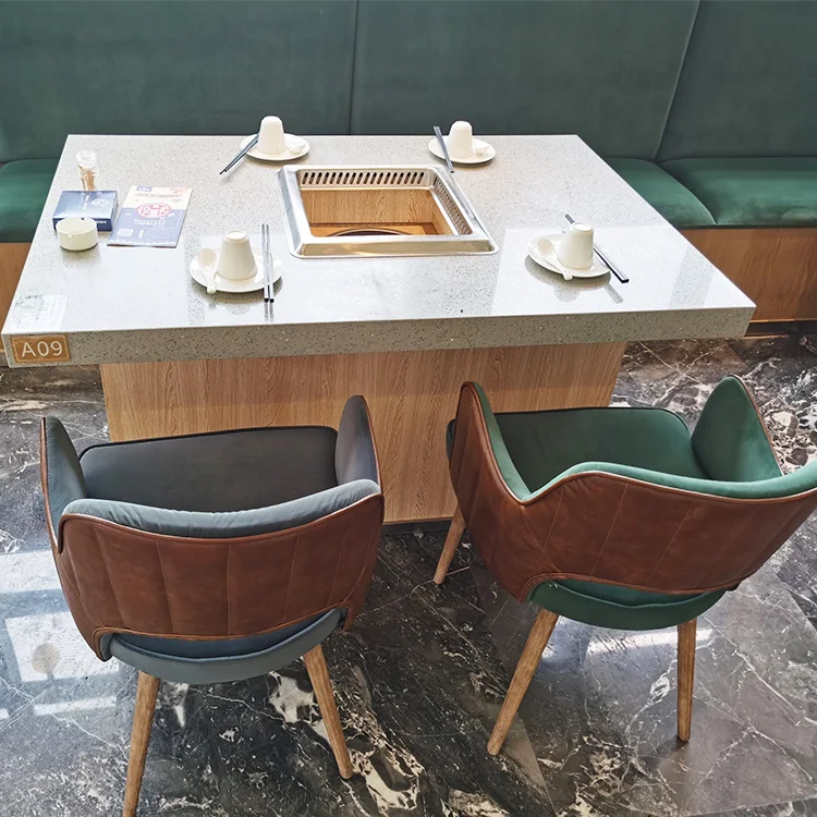 Горячая Распродажа современный коммерческий обеденный мраморный паровой стол для ресторана