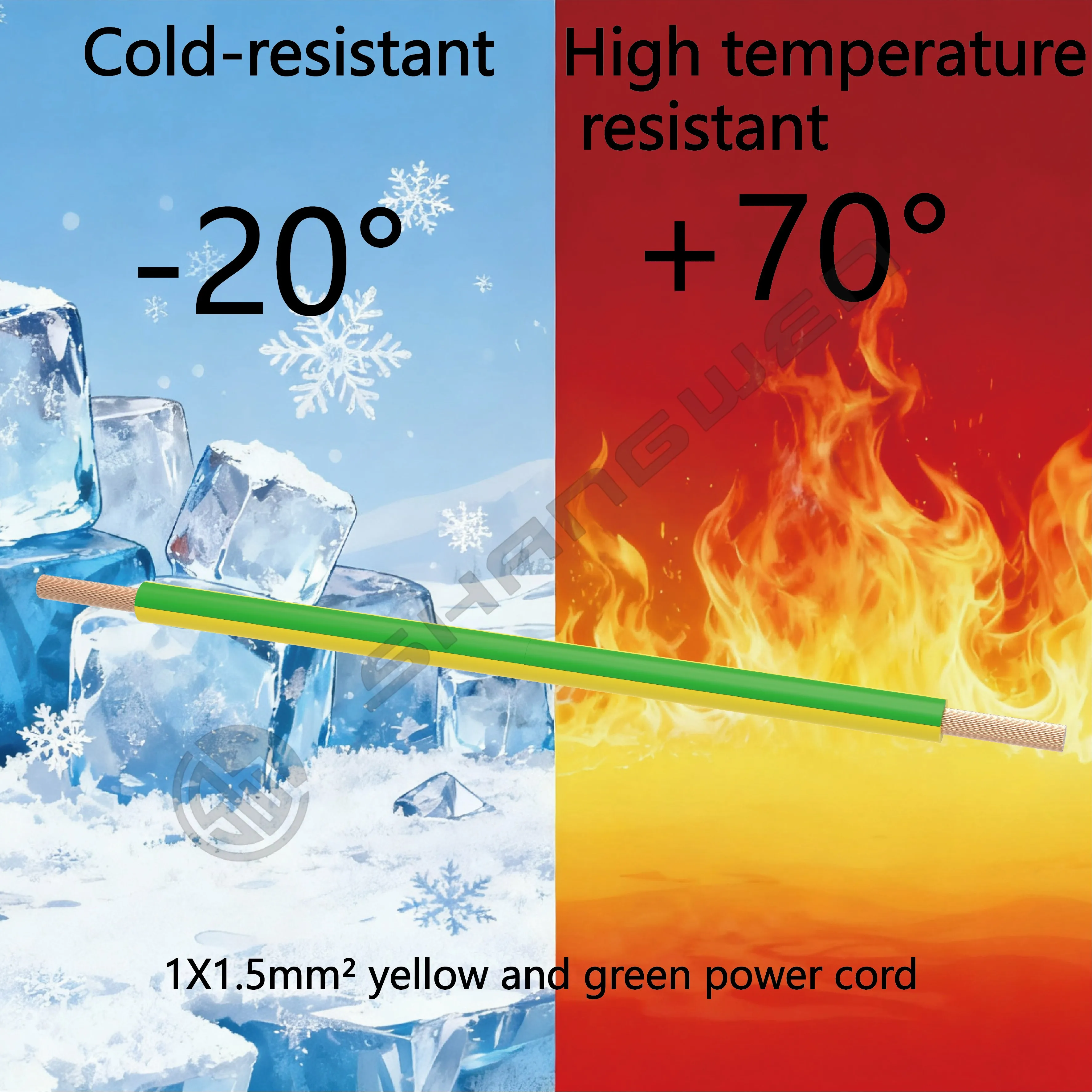 1*1.5mm² H07V-K Power Cord CE CCC VDE RV Power Cord Flame Retardant Insulation BC Bare Copper Core 450/750V Single Core