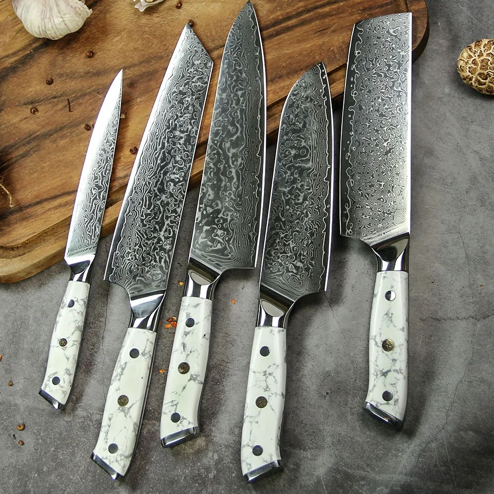 7inch 67 Layers Damascus Steel Cooking Meat Vegetable Bunka Chopping Chef  Chinese Cutting Cleaver Knife Kitchen Knife