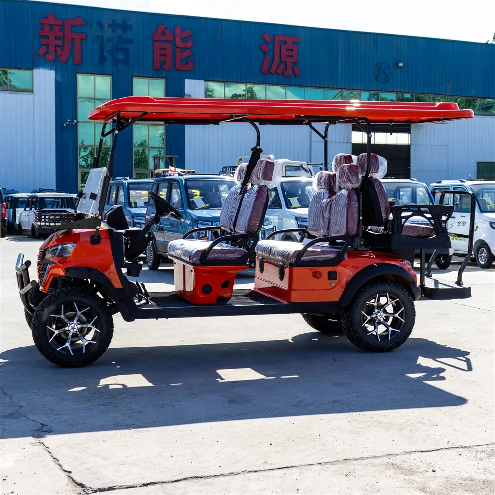 2024 Marshell New 4+2 6 Seater 4 Wheel 48V 72V Lithium Battery Electric Car Bus Hunting Cart