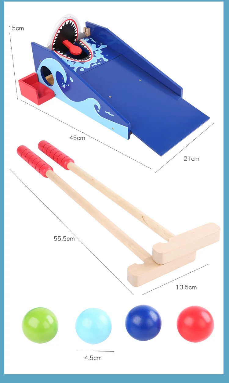 New Arrival 2023 Fun Game for All Ages Wooden Croquet Balls Set Manufacturer Wooden Gate Ball Game for Kids