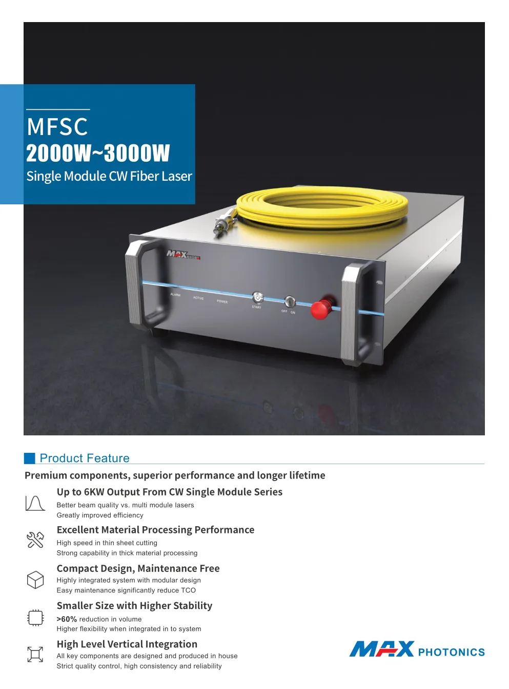 Maxphotonics Wholesale Price More Reliable Optical Laser Source