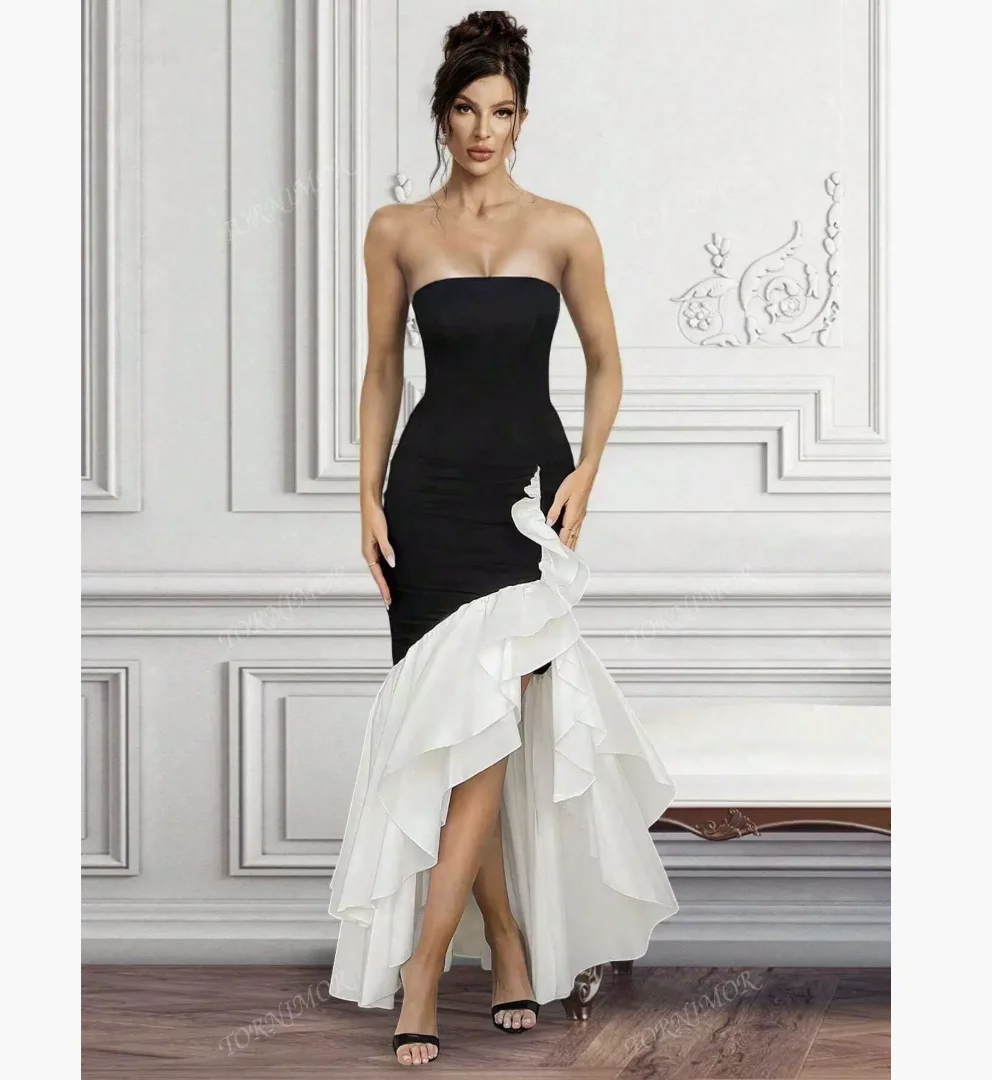 birthday bandage dress Farid Bandage Maxi Dress With Chiffon / Baby Pink | MESHKI