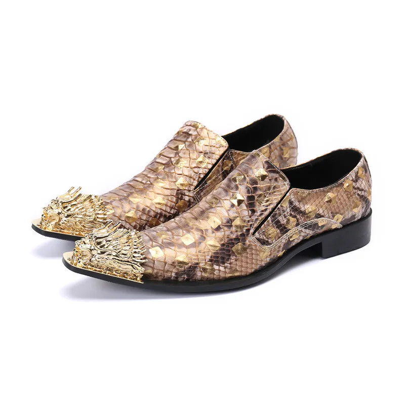 knee length dresses for ladies Men Tuxedo Shoes MSD-035 Gold – Church suits for less
