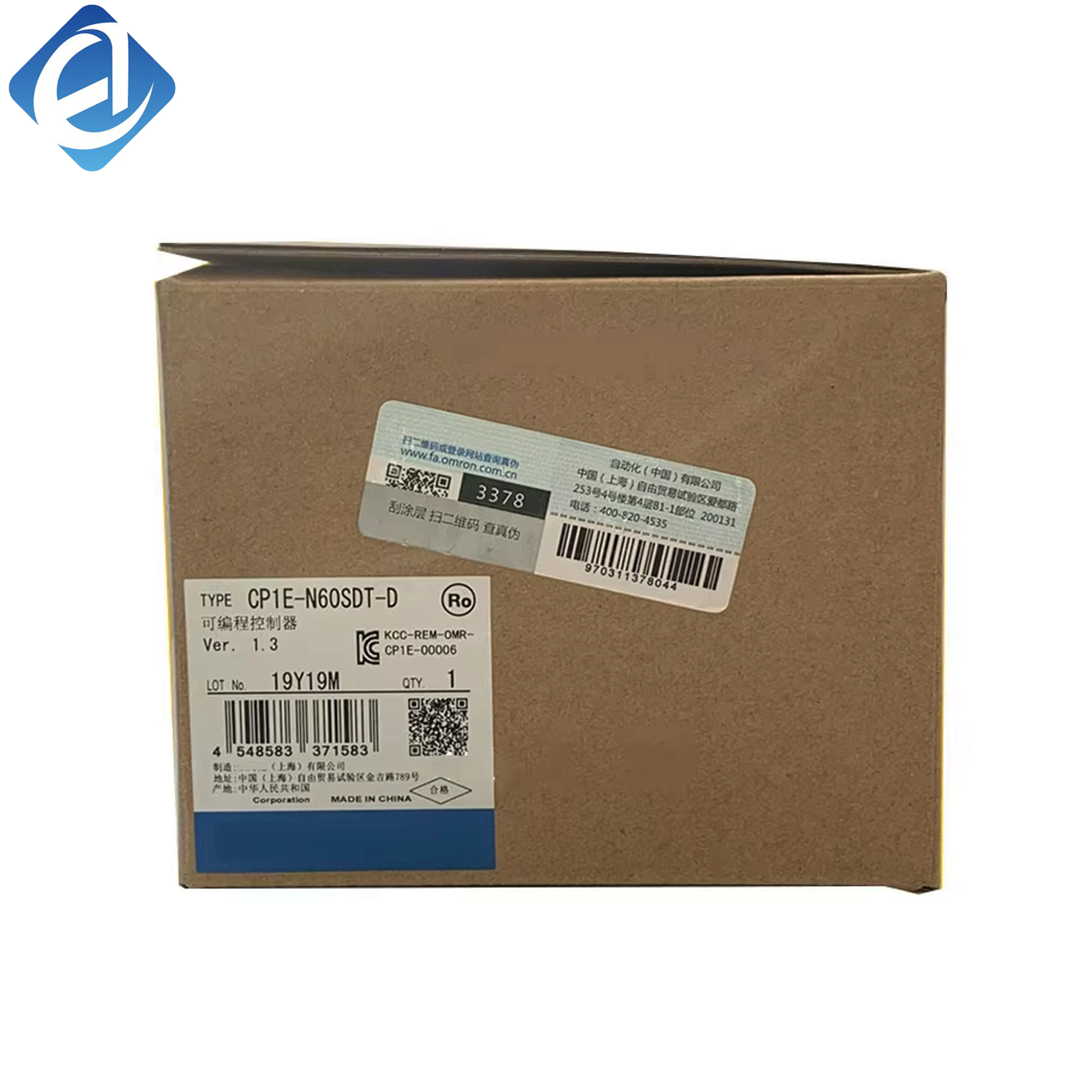 New Original Omron CP1E series compact transistor PLC. With 60 I/O points, stable logic control, high-speed input & output and easy programming. Widely applied in small industrial automation, mechanical equipment control and simple automatic production li