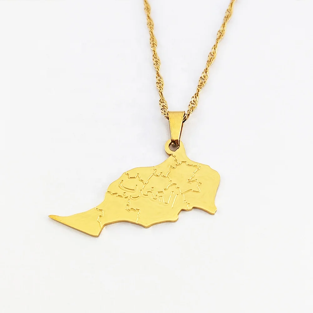 Collier Pendentif Carte De La Colombie Pour Femmes - Acier Inoxydable - Design Minimaliste - Personnalisé Et élégant - Cadeau Idéal - 3