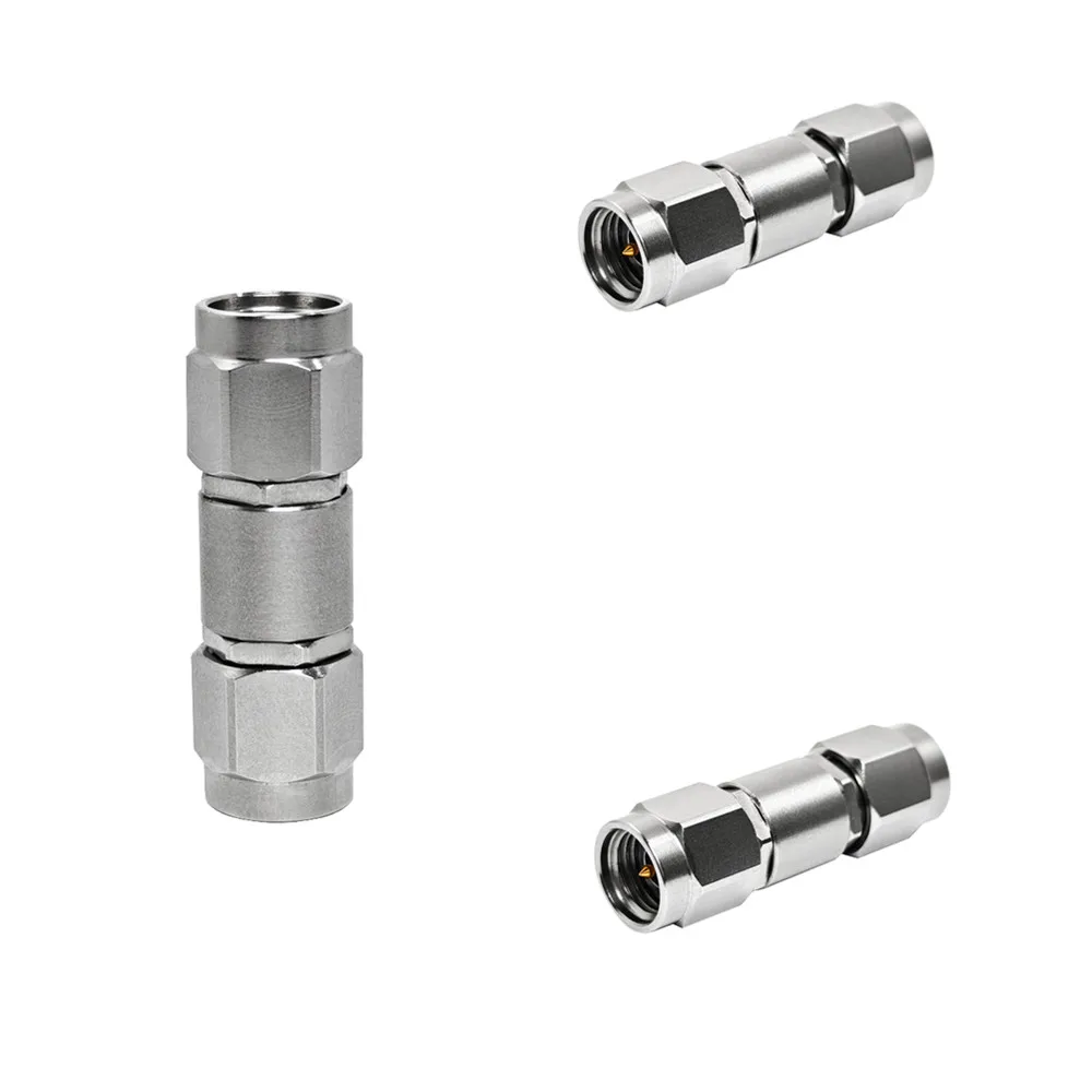 RF Connector 2.4mm  Male to 2.4mm Male Stainless Steel Material DC-40GHz Frequency Coaxial Adapter
