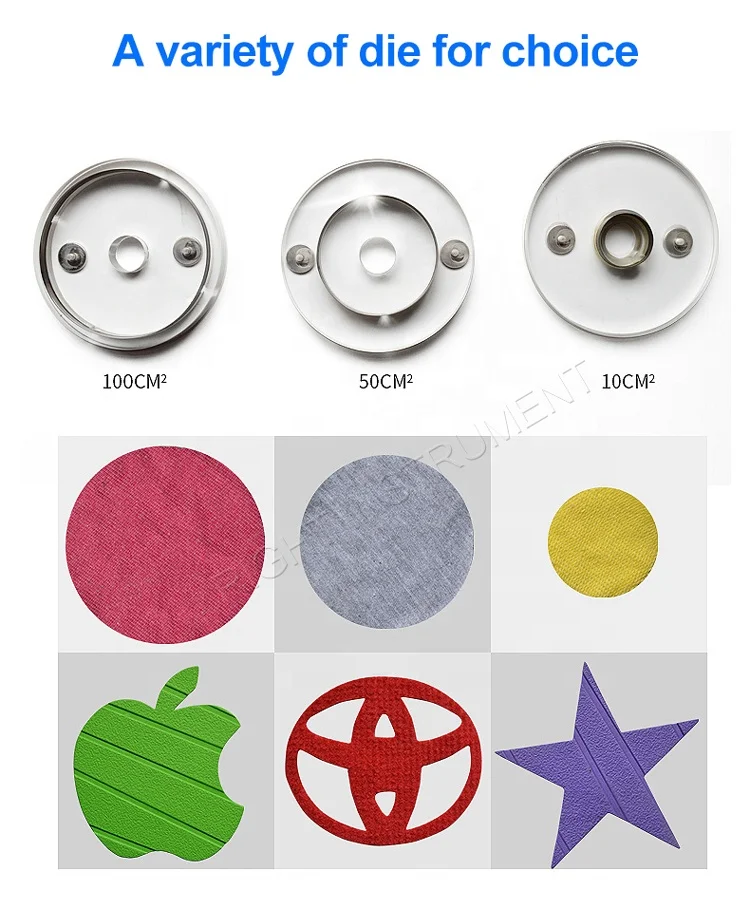 10/50/100CM2 Manual Round Fabric GSM Cutter Cotton GSM Sample Cutting Machine for Fabrics