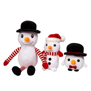 Wholesale Christmas Snowman Stuffed Toy Plush Doll for Kids' Xmas Gifts Filled with PP Cotton