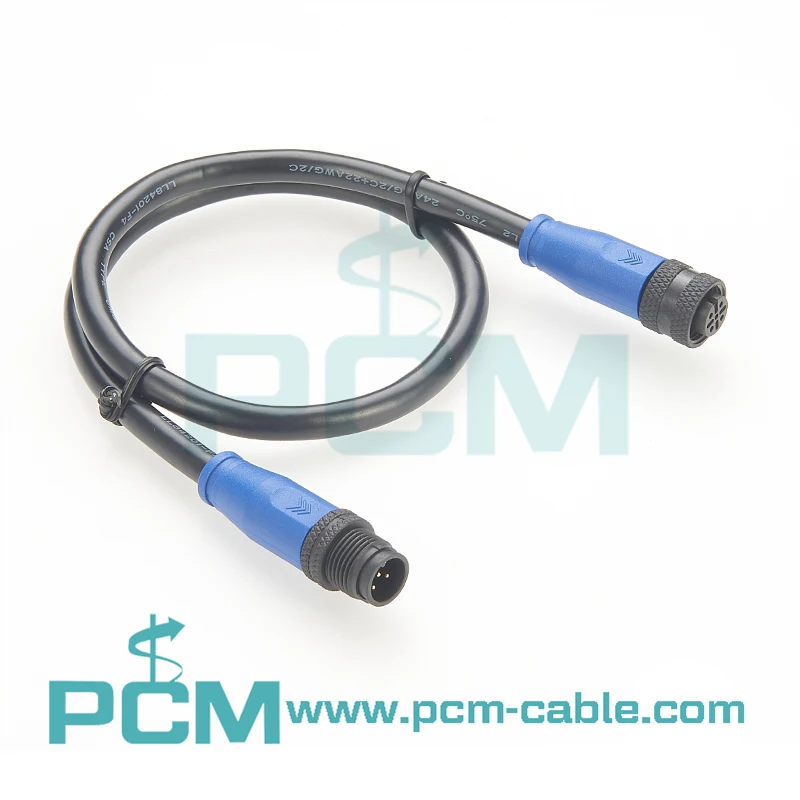 NMEA 2000  M12 5 Position A-code Cable Assembly Male to Female Custom Length supplier