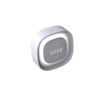 Hot Sale 2 in 1 Modern Rechargeable Touch Dimmer Bedside Night Light Alarm Clock Smart Touch Light Alarm Clock