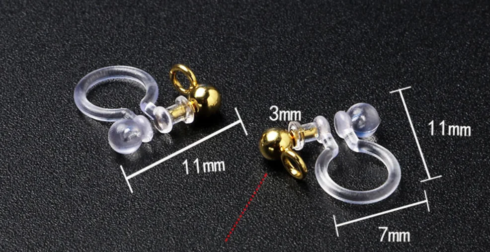 Wholesale Custom Plastic Clear Japan Invisible Clip on Earrings