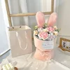 Rose + pochette cadeau + guirlande lumineuse