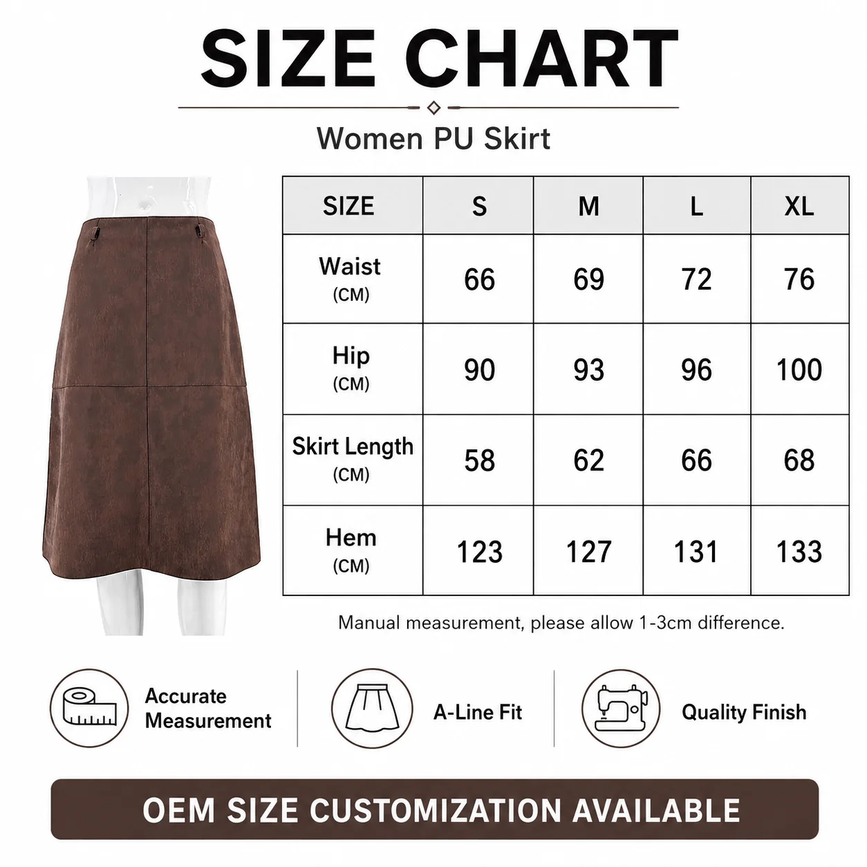 New Autumn Winter Suede PU Midi Skirt Women Metal Zipper Slit Color Contrast Elegant Leather Skirt