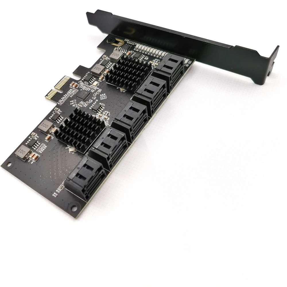 4ports 3 PCI Express Expansion PCI-E Controller PCIE 1X to SATA Card SATA3.0 6Gb Adapter Add On Cards for HDD SSD