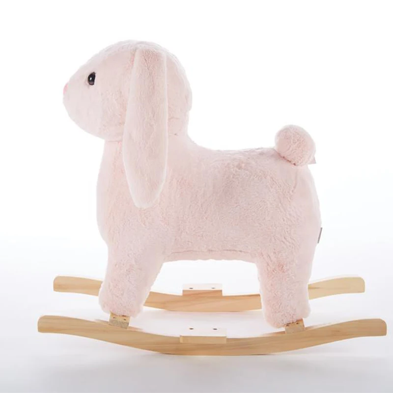 Ready to ship Baby kids toys plush rocking horse Bunny animals ride on rocker