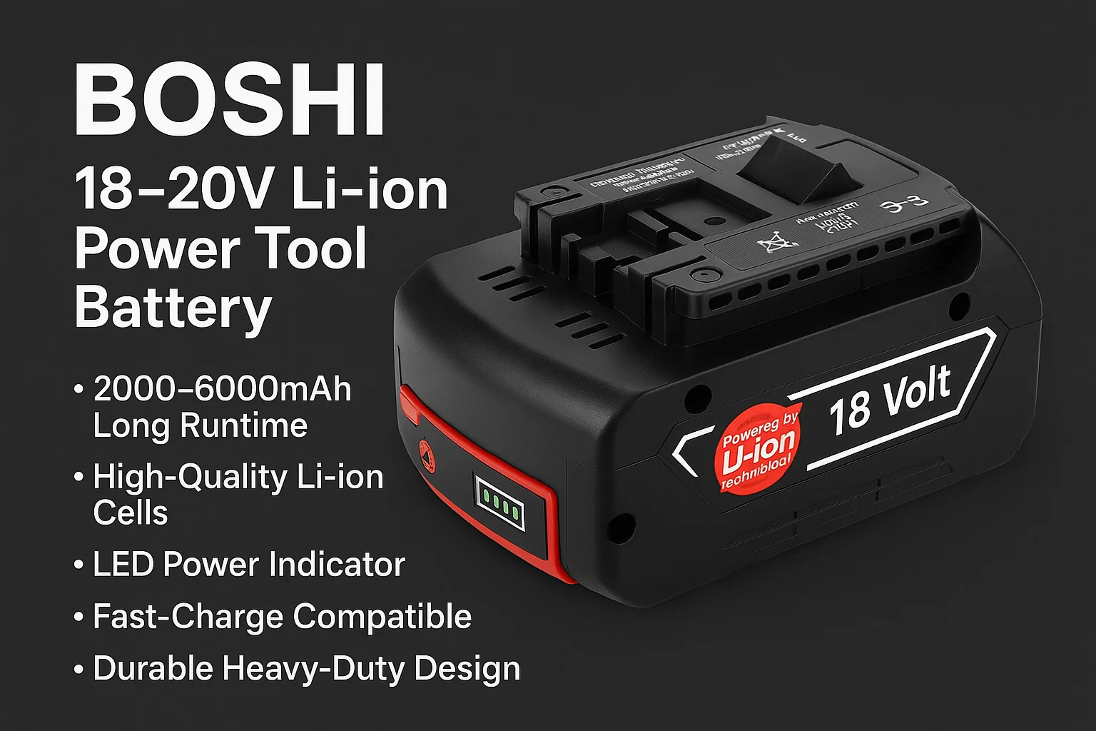 Strong Power Long Endurance 18V 20vLithium-ion Battery Pack Compatible for Boshi Power Tool Haabd3dbcb5854a9aae6d92f647ccc5e46