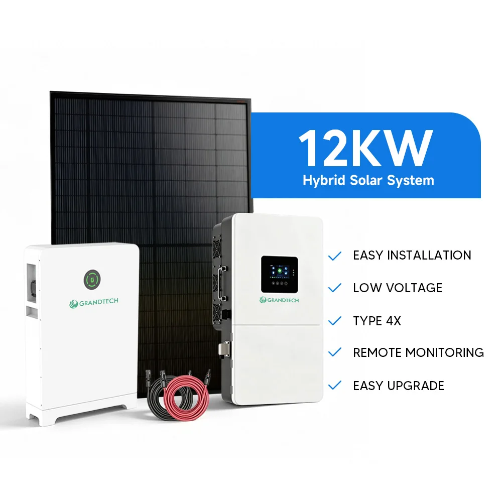 Set Cyflawn System Storio Energi Haul 5000W 6kW 8kW 10kW 12kW System Panel Haul Cymysgeddol Kit Cynhyrchu Pŵer Trydanol