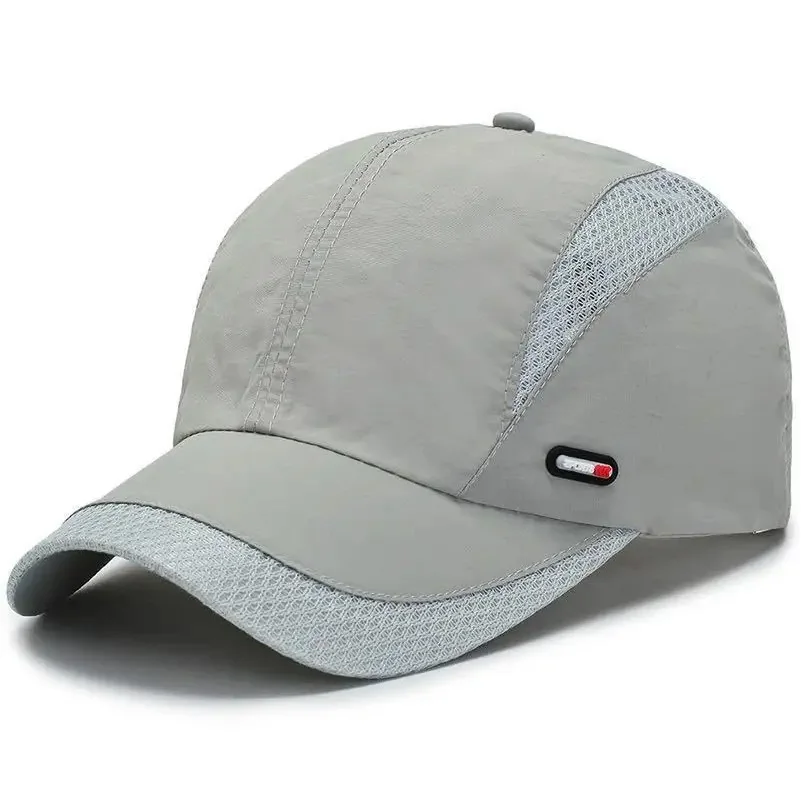 Outdoor spring summer solid color lightweight mesh breathable sports golf baseball cap for men and women 7