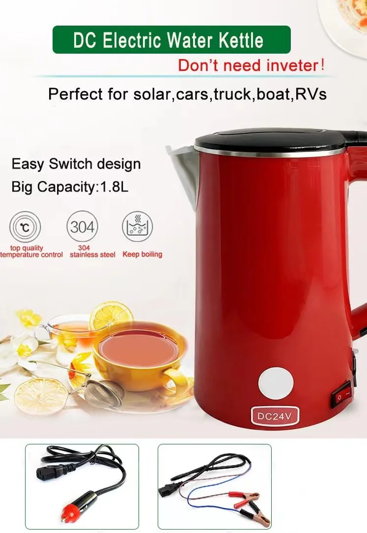 Electric Kettle Car kettle 150W 304 Stainless Steel Large Capacity