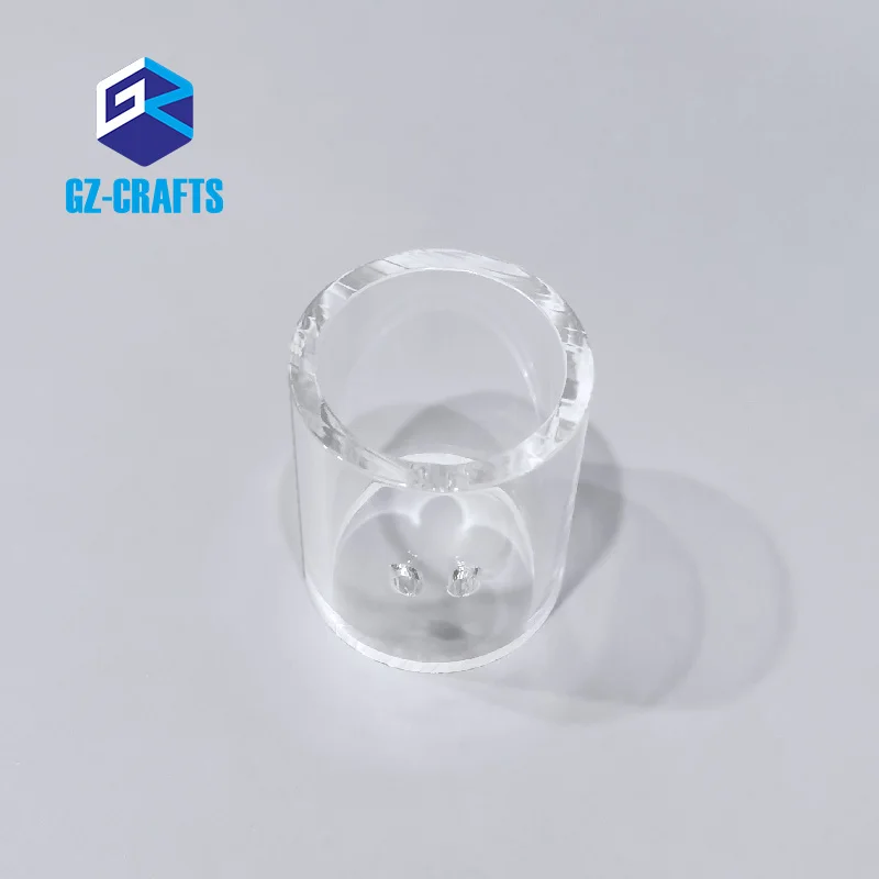 Custom Extrusion Round Acrylic Tube Holder Clear Acrylic Cylinder Tube