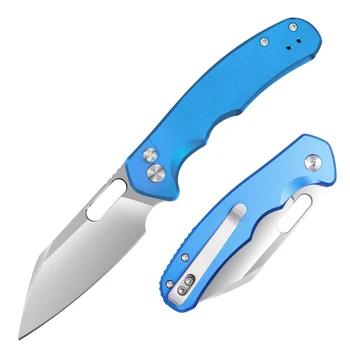 OEM Customizable Pocket Knife High Hardness D2 Folding Knife Aluminum Alloy Handle Precision Craft EDC Hunting Camping Knvies