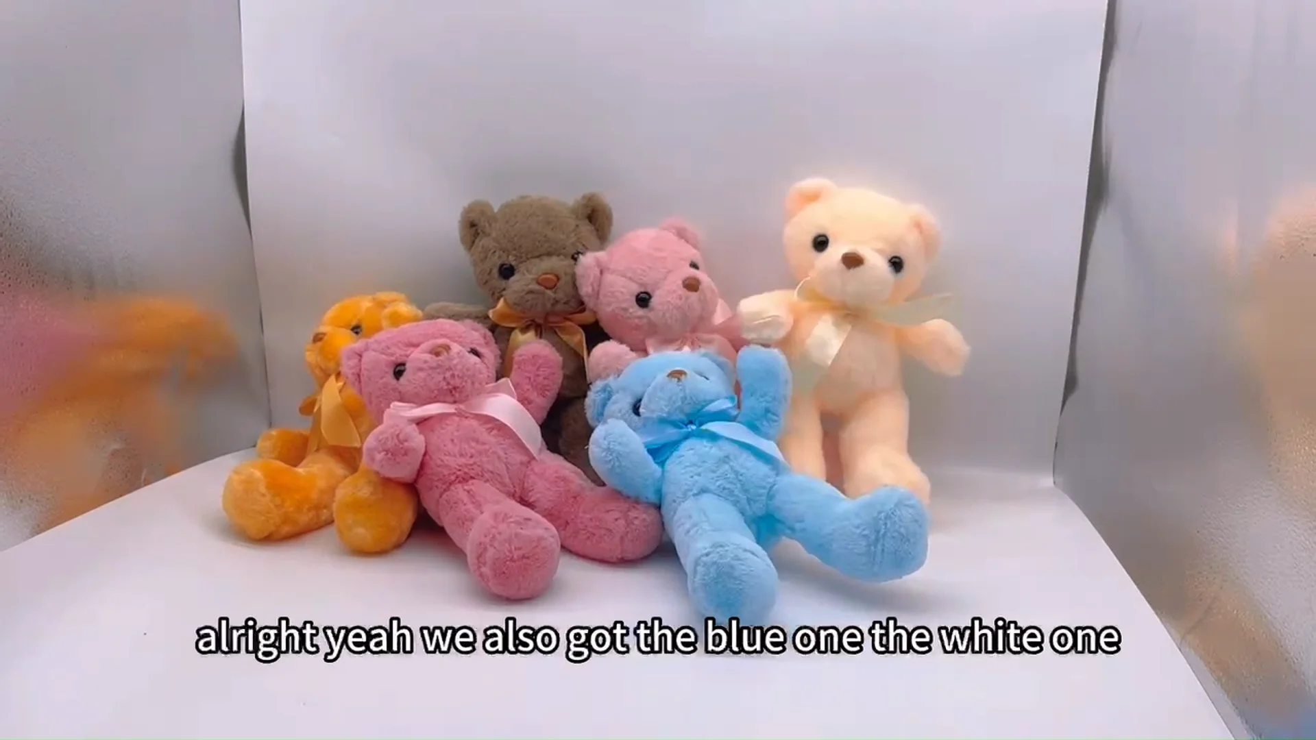 Wholesale Custom Multicolor Teddy Bear With Bow Knot Plush Toy Teddy Bear Stuffed Gift Plush Toy