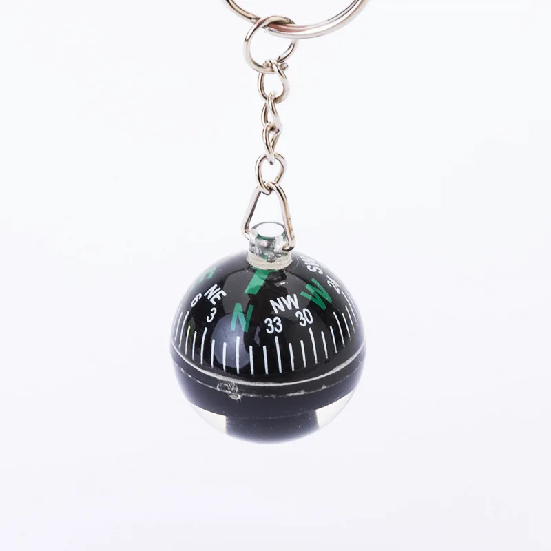 Coordinates and Compass Keyring Spherical Compass Key Ring 28 Mm Guide Ball Compass