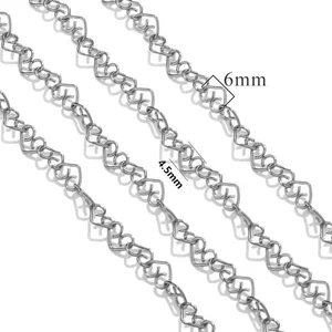 Classic D386 Stainless Steel Hot Heart Link Chain Necklace Bracelet for Bulk Roll Chain Making