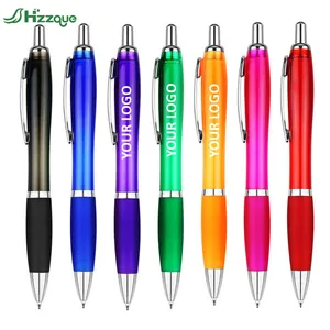 Factory Fast Shipping Custom Logo Ballpoint Pen 1.0mm Writing Width Plastic Material Promotional Ball Pens