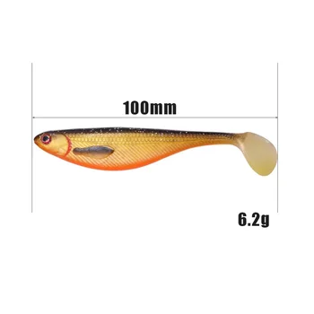 Cheery 100mm 6g Soft Fish Lure Custom Colors 3pcs Pack for Ocean Boat Lake Stream Fishing – Soft Lure – view 4