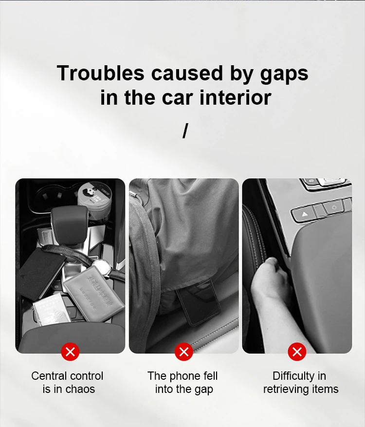 Car Seat Side Gap Filler Seat Leakproof Finisher Multifunctional Leather Storage Box Water Cup Holder Interior Accessories