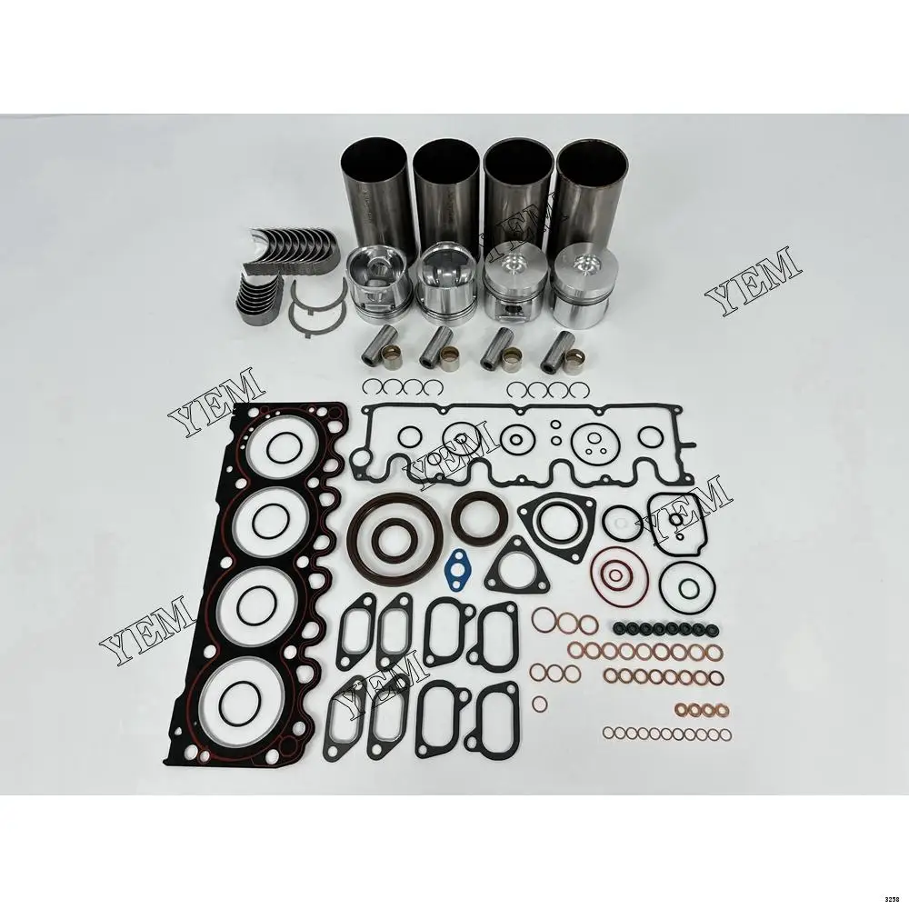Rebuild Kit With Bearings Cylinder Gasket Set Piston Rings Liner Kit for Deutz BF4L1011