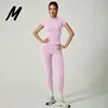 Pink Short-sleeved long pants set