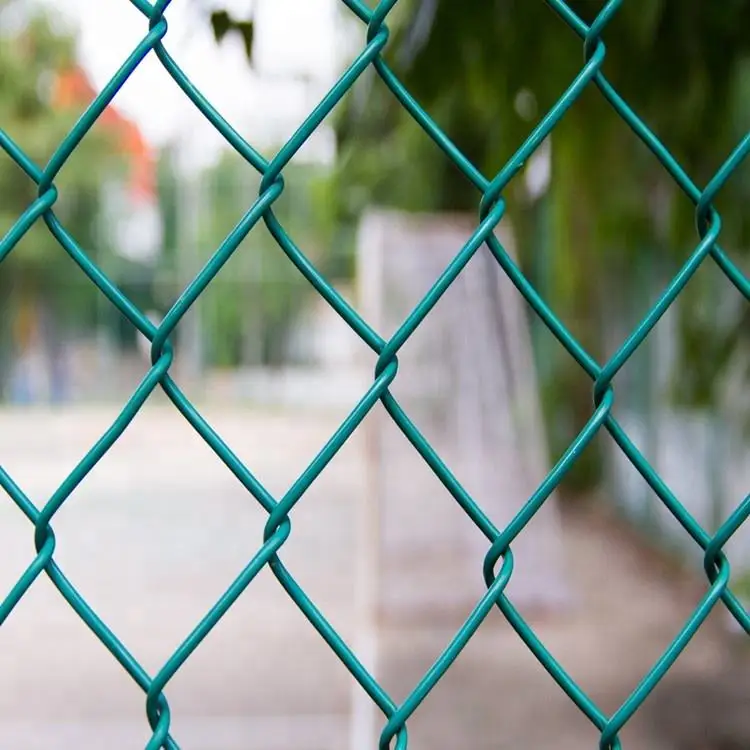 Special Offer Black Coated 1.5 Inch Chain Link Fence 50m Roll Pvc Coated Wire 10 ft Chain Link Fence for Sale